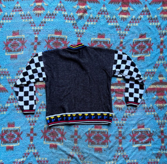 Vintage 1980s Geometric Panda Themed Sweater - image 5