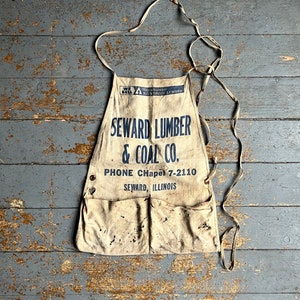 Vintage Seward Lumber & Coal Nail Apron Seward, IL