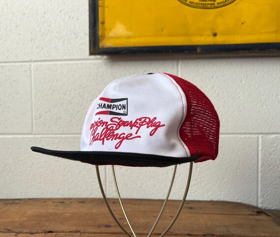 Vintage Snapback Champion Spark Plug Hat Racing Made in USA