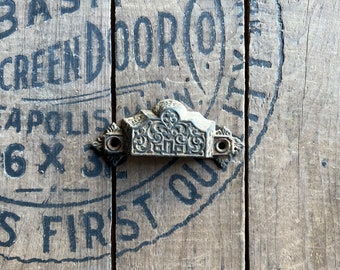 1870s Cast Iron Victorian Eastlake Ornate Drawer Pull