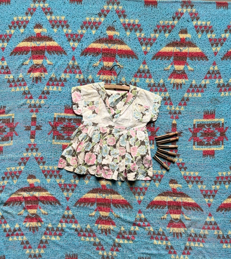Vintage Homemade Childs Dress Clothespin Holder image 1