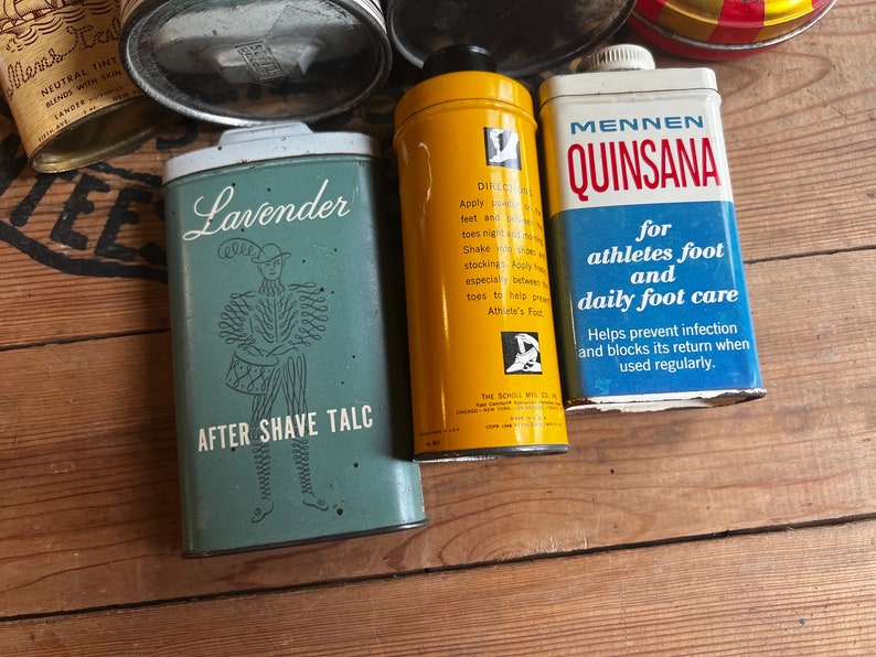 Vintage Advertising Tin Lot Hygeine Bathroom Lot image 4