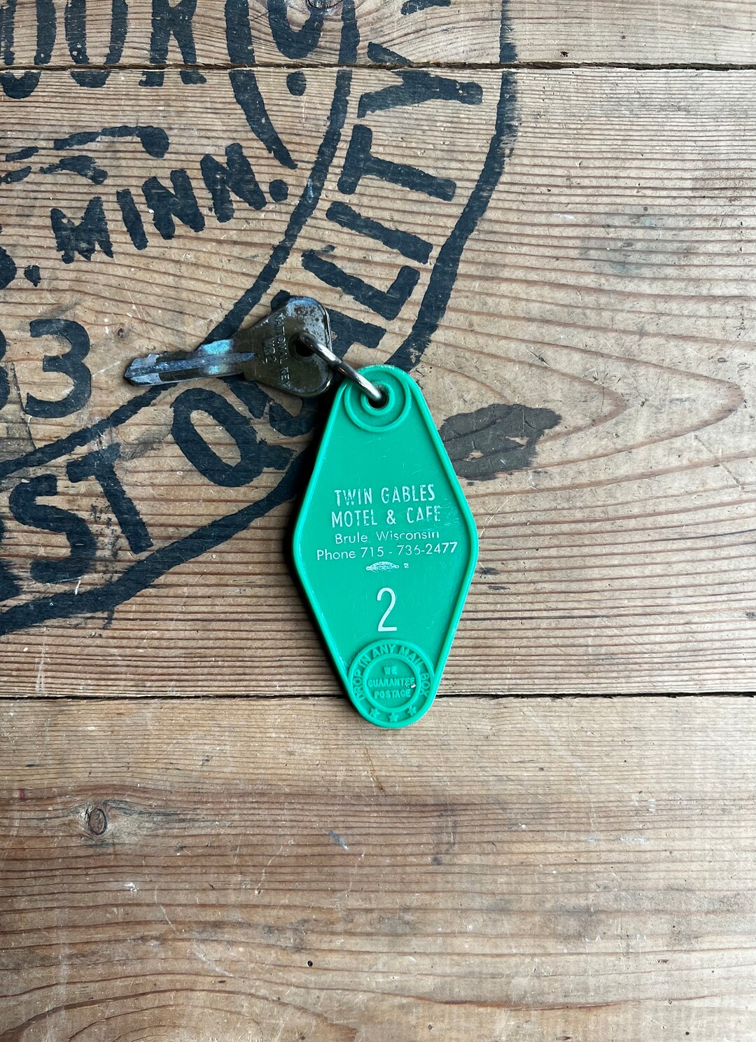 Vintage Motel Key Twin Gables Motel & Cafe Brule, WI Etsy