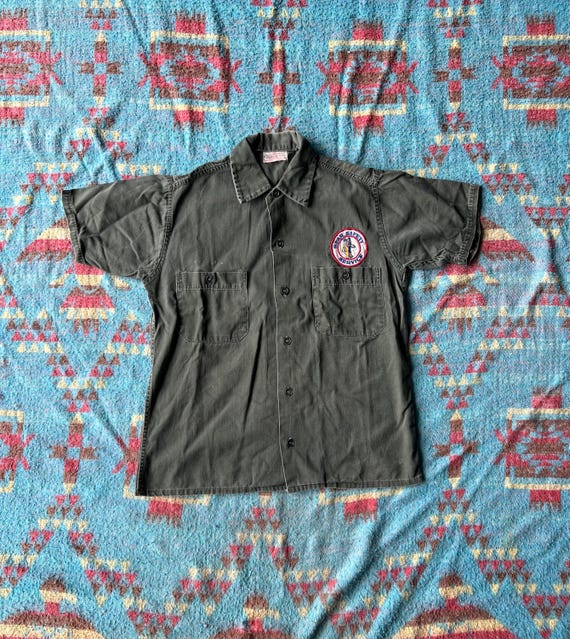 Vintage 50s Bear Safety Service Sanforized Work Shirt - Etsy