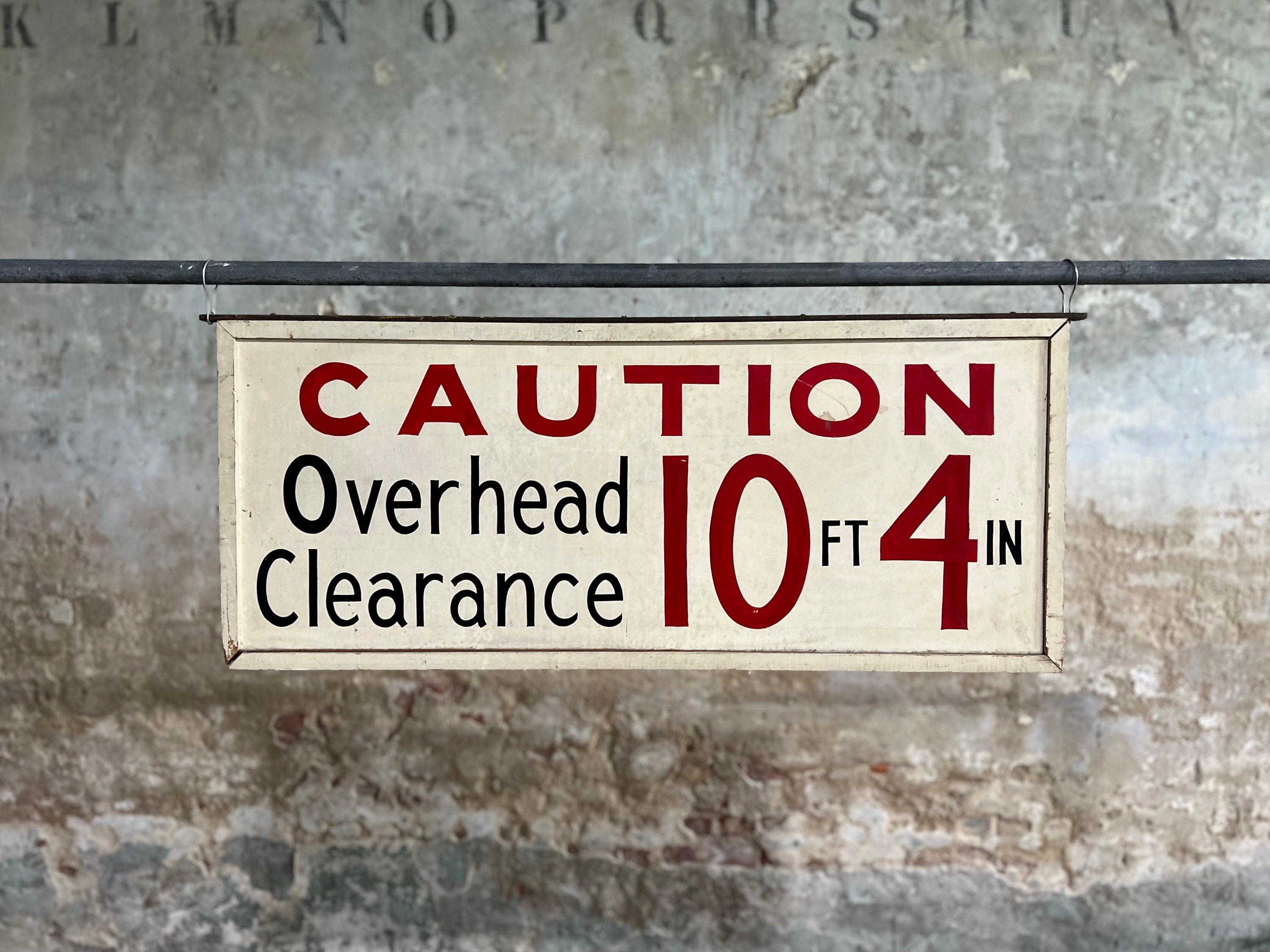ヴィンテージ 看板 アメリカ CAUTION OVERHEAD 両面 Vintage Hand-painted 'caution Overhead Clearance' Wood Sign - Etsy