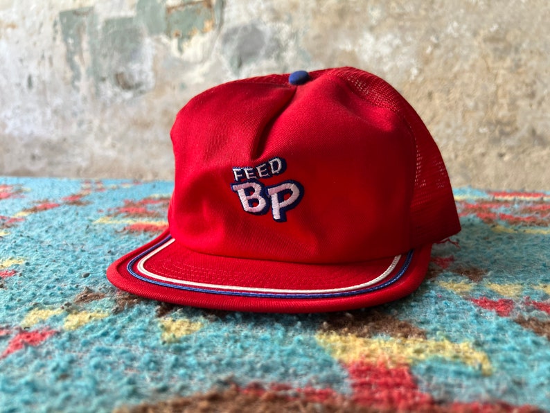 Vintage BP Feeds Snapback Farm Hat image 2