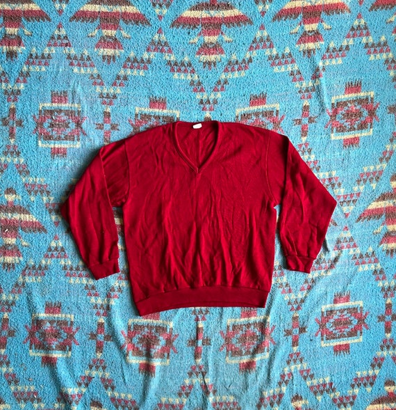 Vintage 1970s Champion V-Neck Sweater