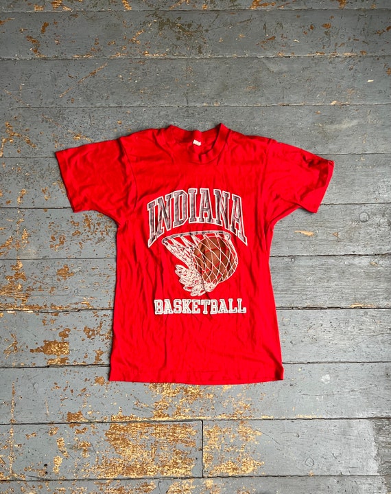 Vintage 1980s Indiana Hoosiers Basketball T Shirt