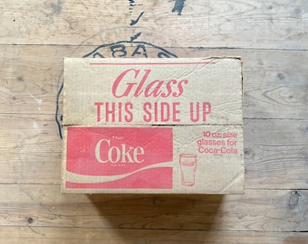 Vintage Case of NOS Libbey Coca Cola 10 Oz Glasses