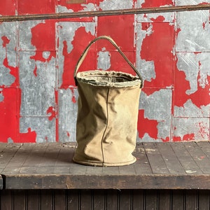 Vintage WW2 Era Canvas Water Tote Americana