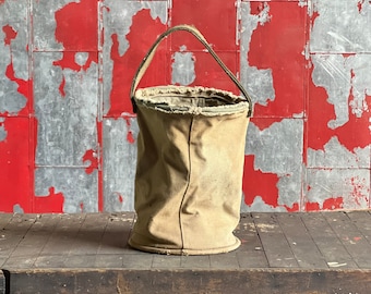 Vintage WW2 Era Canvas Water Tote Americana