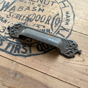 1890s Reading Hardware Monandock Building Chicago Cast Iron Door Drop Letter Mail Slot Bild 2