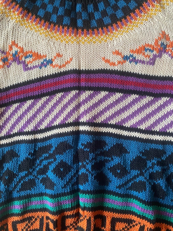 Vintage Mixed Blues Vibrant Crewneck Sweater - image 3