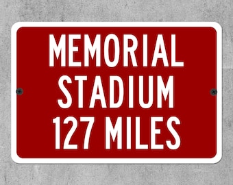 Custom Memorial Stadium Distance Mileage Sign, Personalized Indiana Hoosiers Football Fan Gift