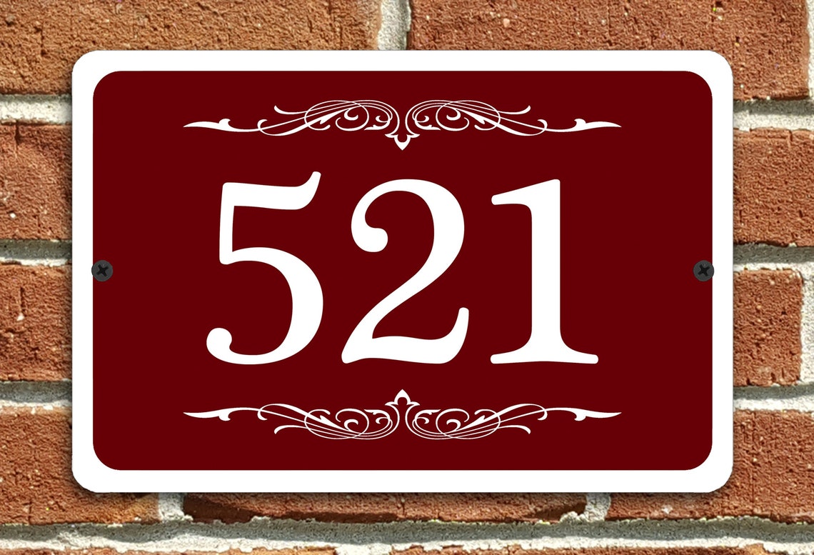 Custom Home Address Number Sign Aluminum Metal 12 X Etsy