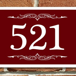 Custom Home Address Number Sign Aluminum Metal 12" x 8" House Number Plaque