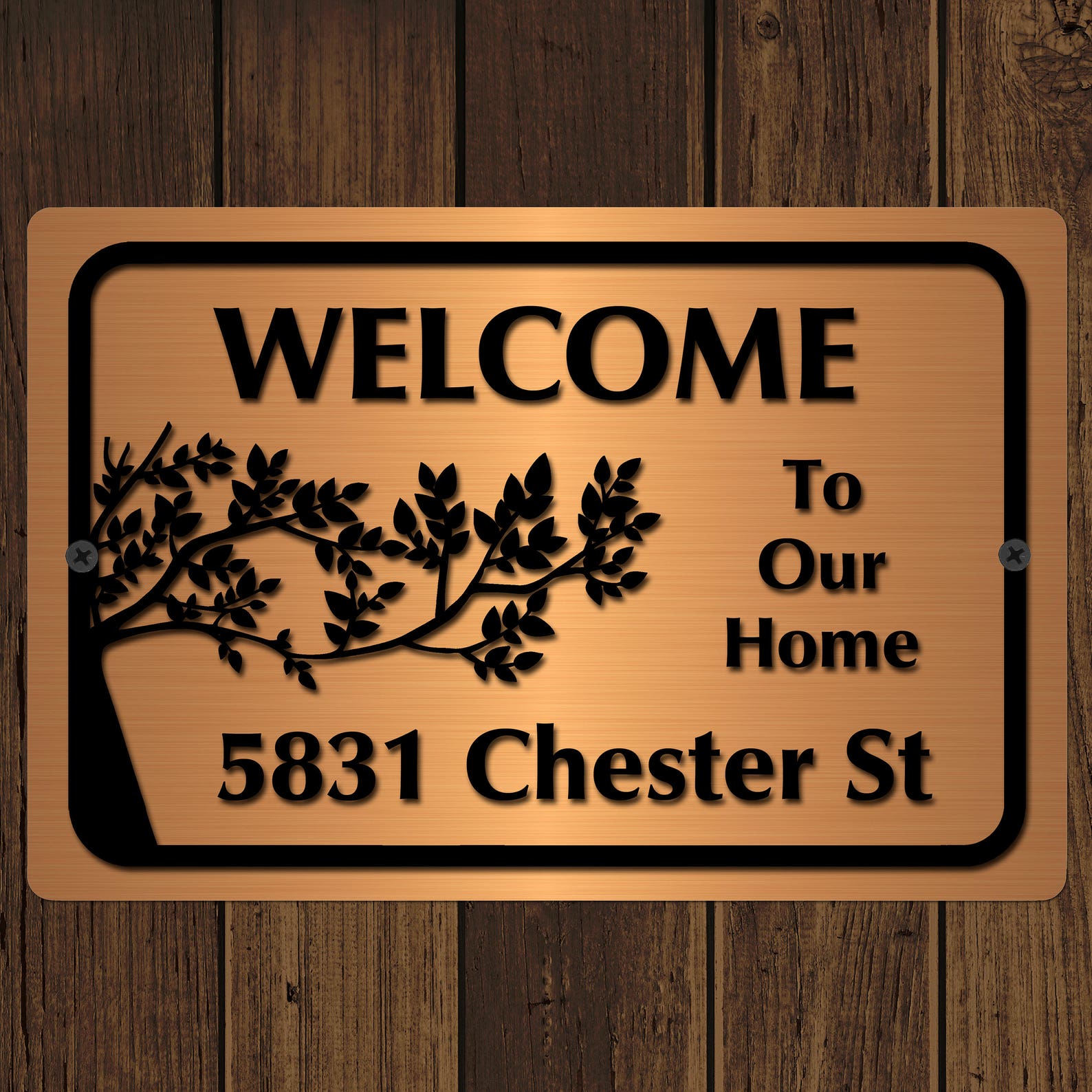 Custom Home Address Aluminum Sign 12 X 8 Etsy