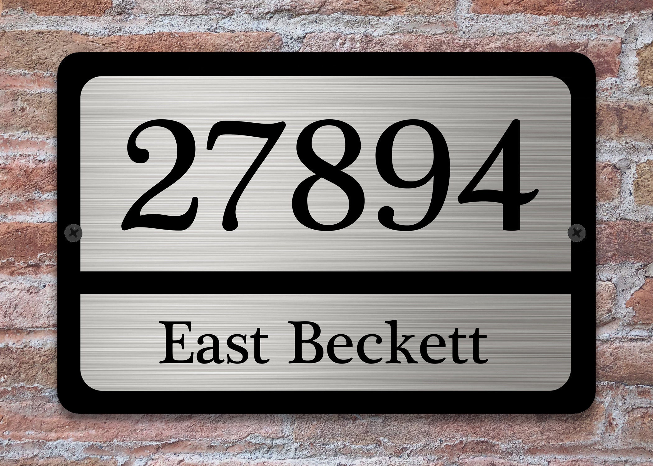 Customized Home Address Sign Aluminum Metal 12