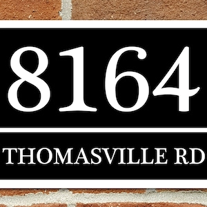 Customized Home Address Sign Aluminum Metal 12&quot; x 8&quot; House Number Plaque