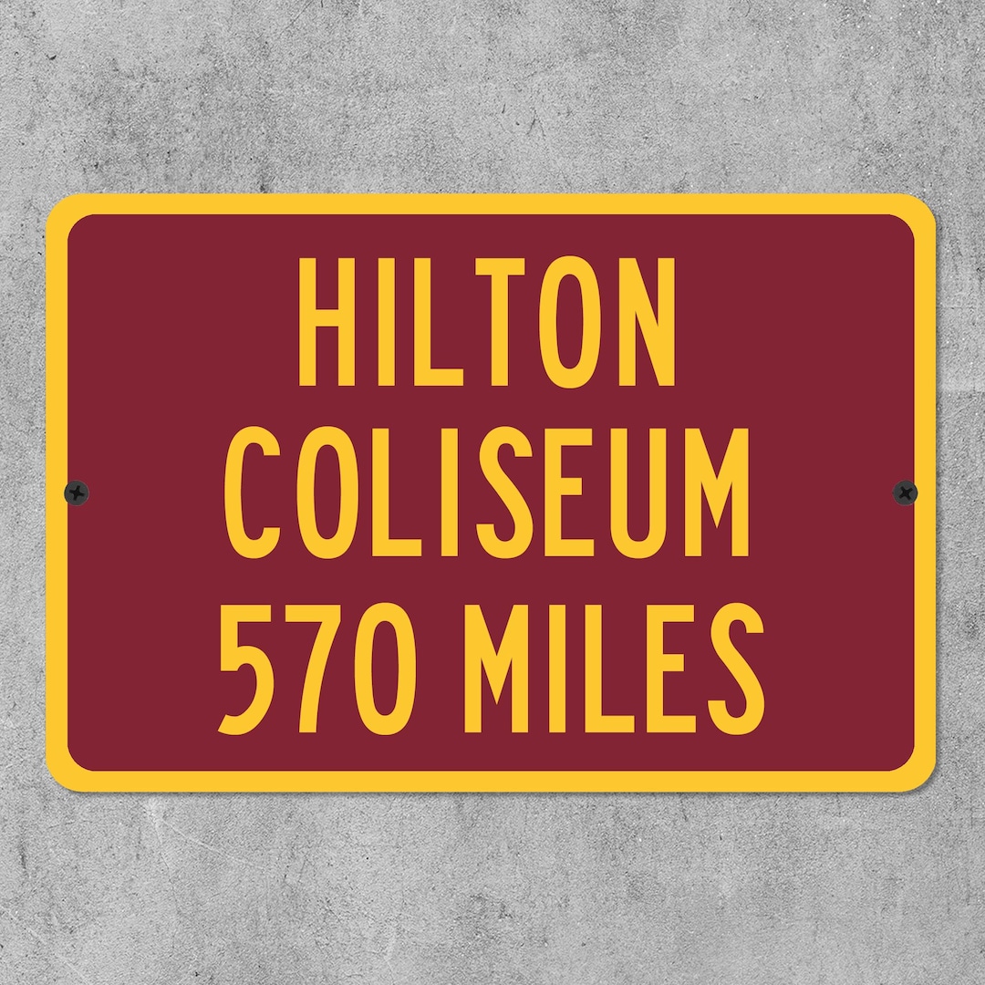 Custom Hilton Coliseum Distance Sign, Personalized Iowa State Cyclones ...