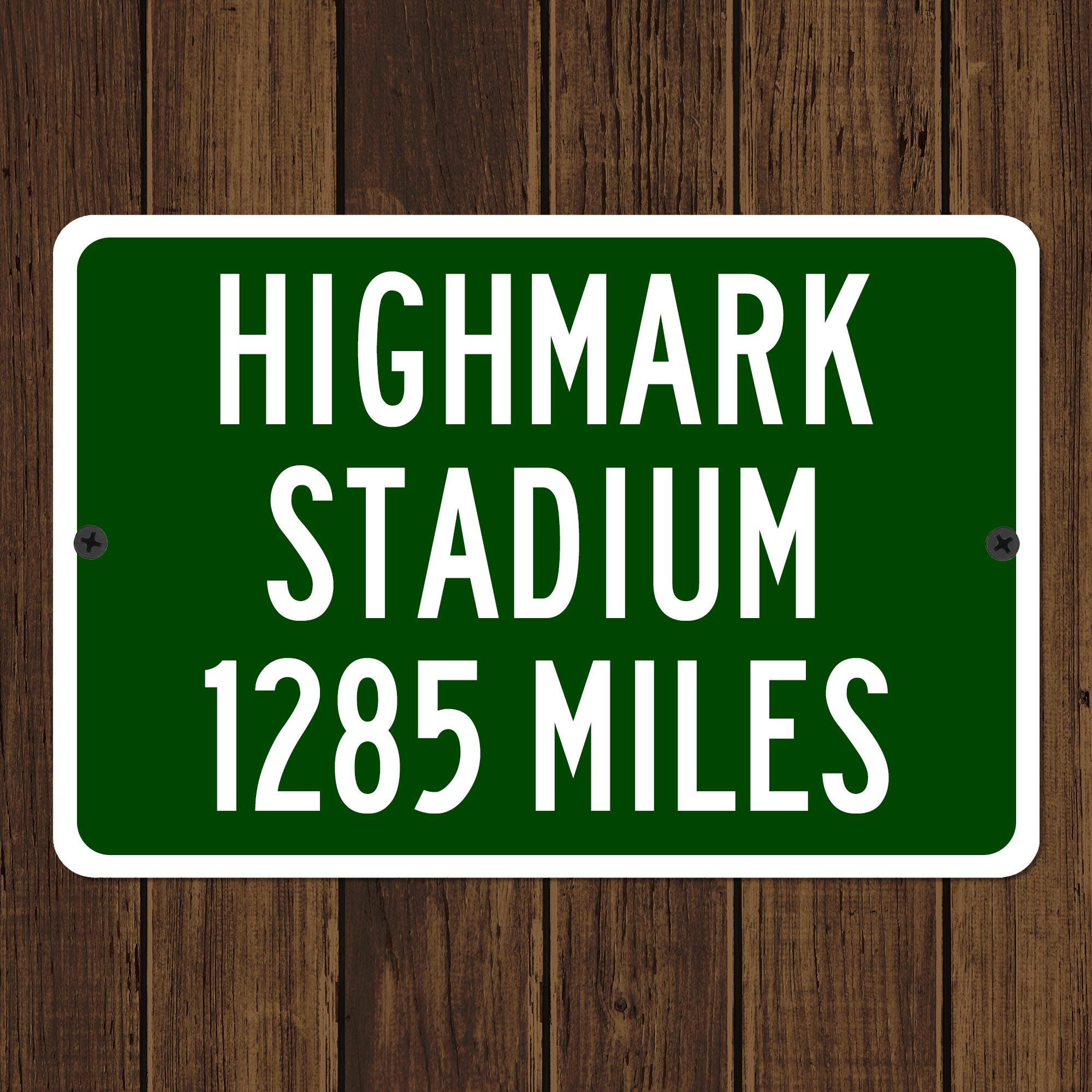 High Mark Sign Custom Highmark Stadium Distance Sign, Personalized Buffalo Bills ...