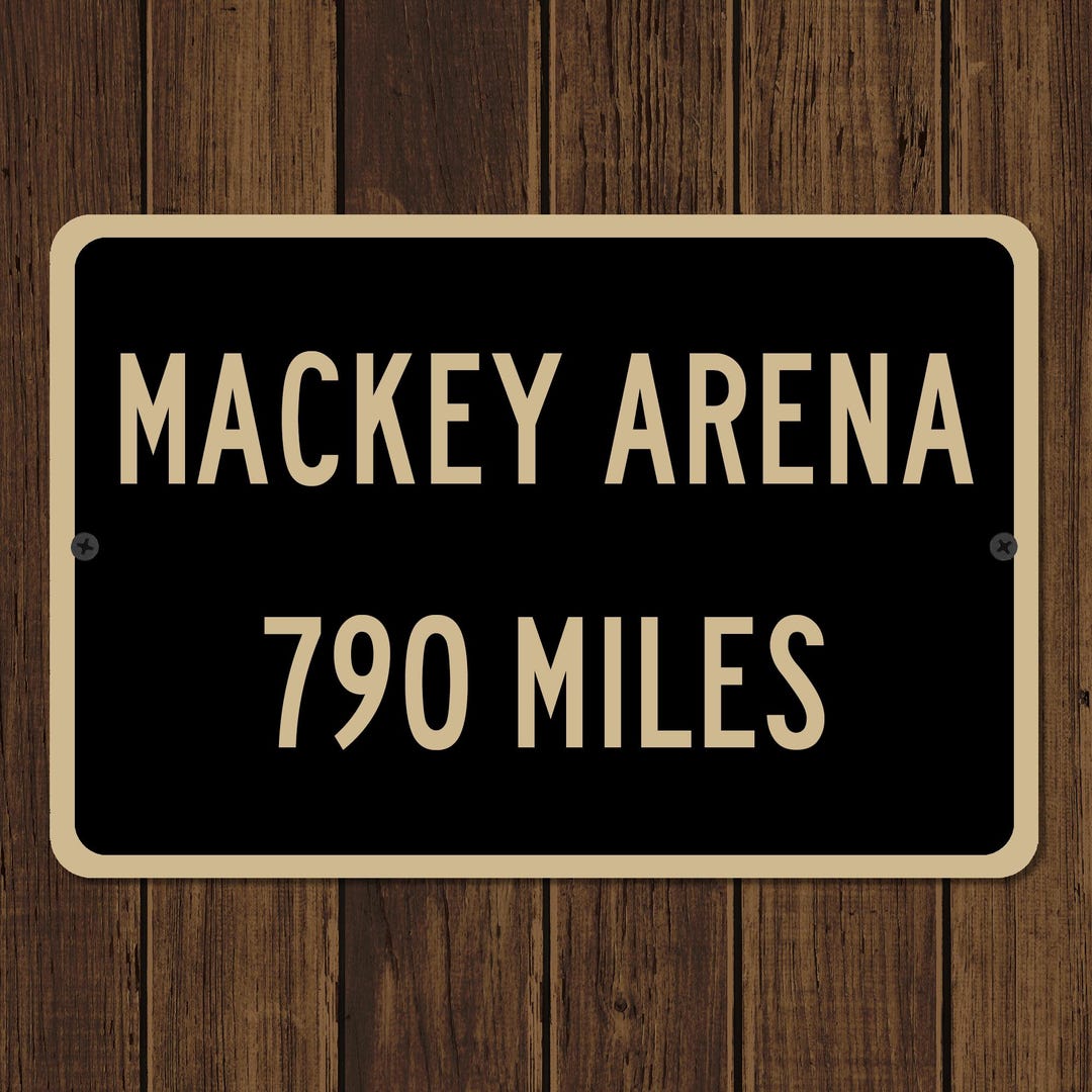 Custom Mackey Arena Distance Sign, Personalized Purdue Boilermakers ...