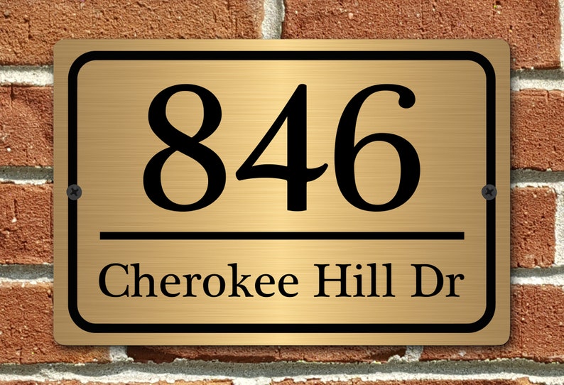 Custom Home Address Plaque Aluminum Metal 12 X 8 Etsy