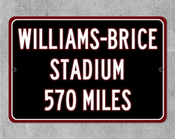 Custom Williams-Brice Stadium Distance Sign, Personalized South Carolina Gamecocks Football Fan Highway Mileage Sign Gift
