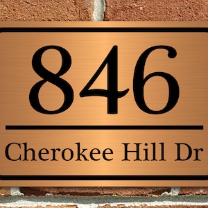 Custom Home adres Plaque aluminium metaal 12 &quot;x 8&quot; huis hekje