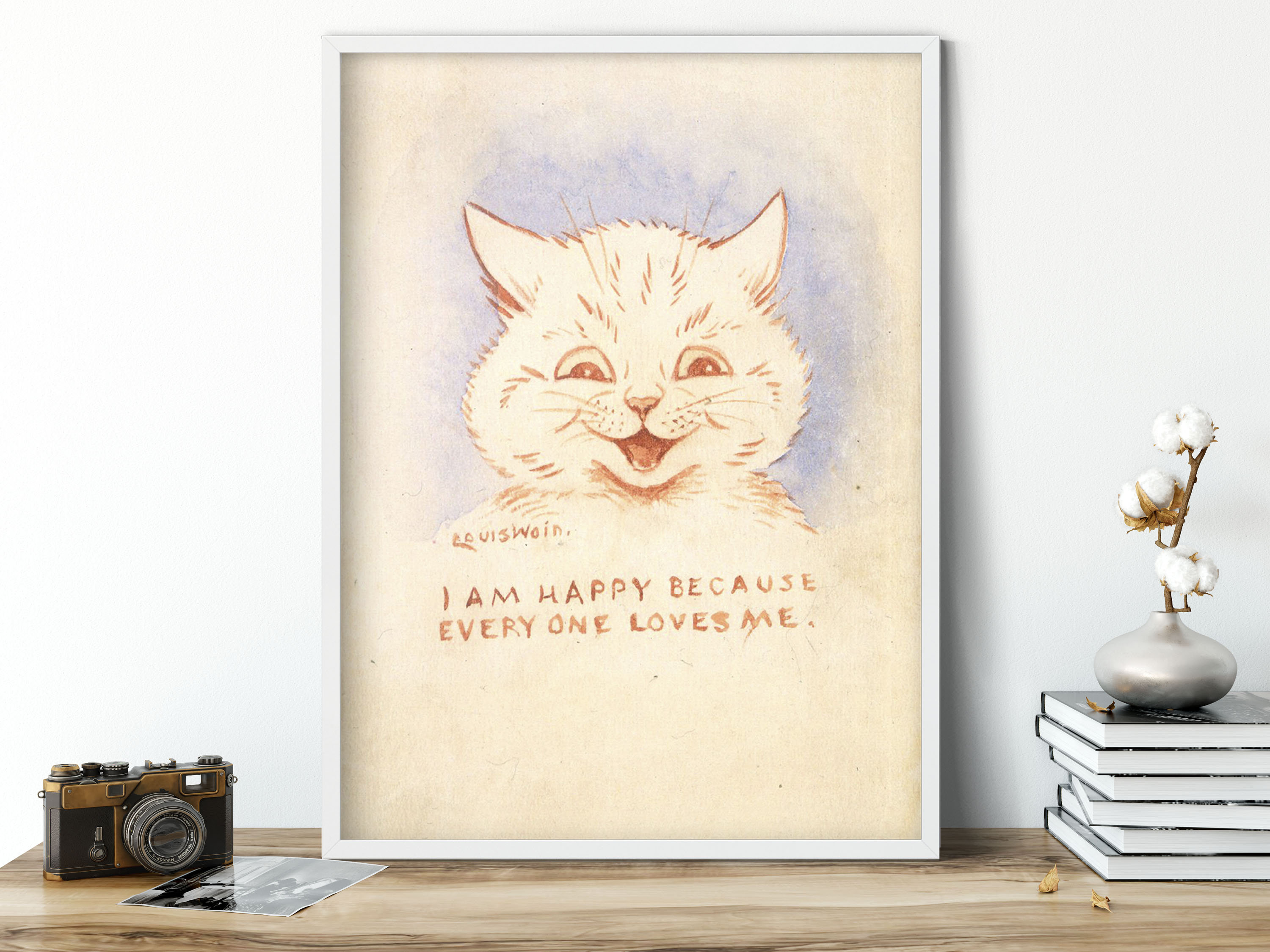  Louis Wain Poster Musical Cat Family Artworks Canvas Room  Aesthetic Wall Art Prints Home Modern Decor Gifts 20x30inch(50x75cm):  Posters & Prints