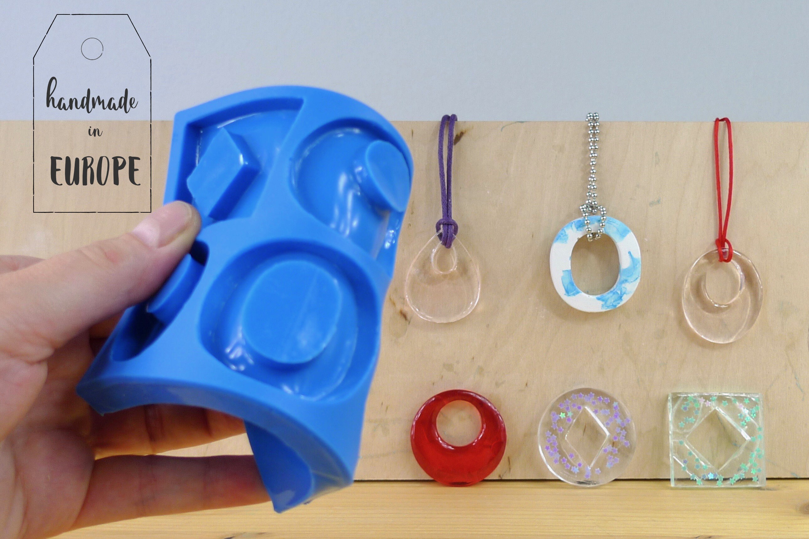 Concrete pendant mold set Concrete jewellery mold Resin Etsy