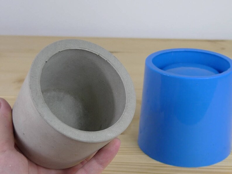 Concrete flower pot mould Silicone concrete mold Round cup mold Silicone mold for concrete planter Candle pot Medium concrete pot mold
