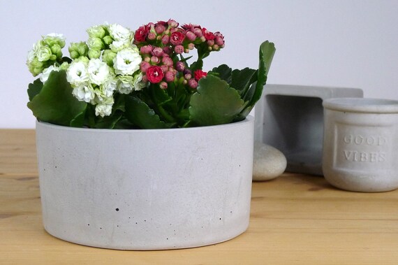 Concrete flower pot mould Silicone concrete mold Round cup mold Silicone mold for concrete planter Candle pot Medium concrete pot mold