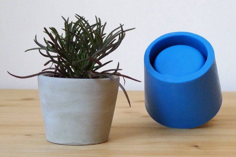 Silicone mold for concrete planter Concrete flower pot mould Etsy