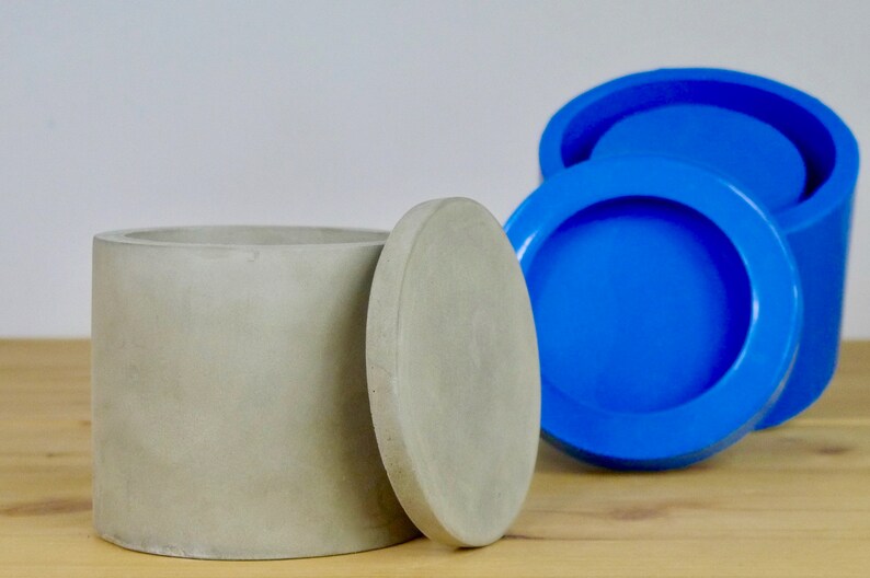 Silicone mold for concrete pot with lid Big concrete flower Etsy