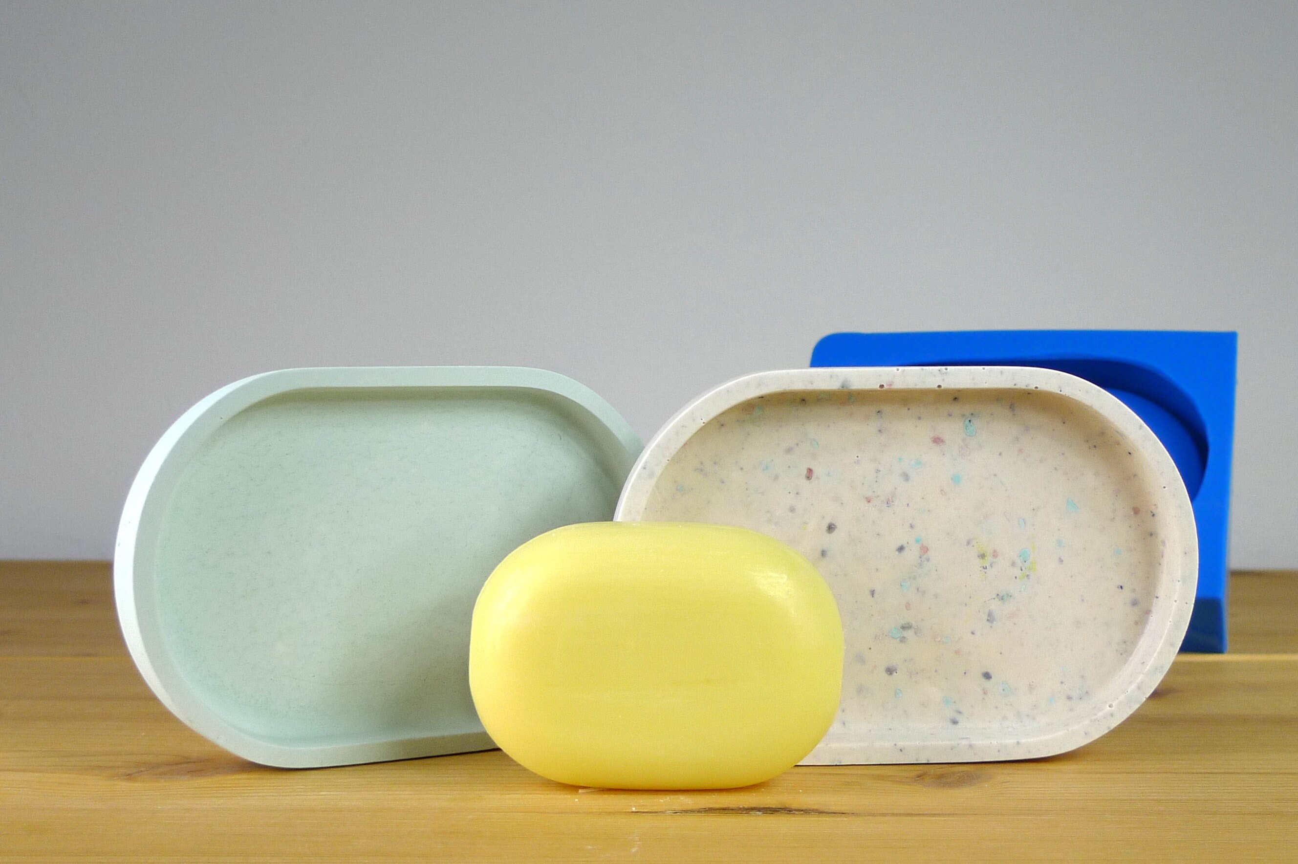 Jesmonite soap dish mold Silicone mold for oval concrete Etsy