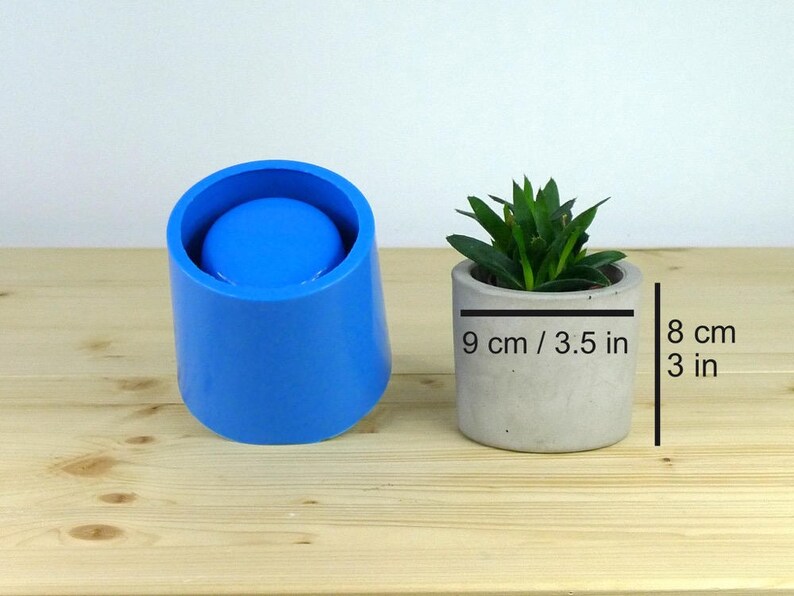 Concrete flower pot mould Silicone concrete mold Round cup mold Silicone mold for concrete planter Candle pot Medium concrete pot mold