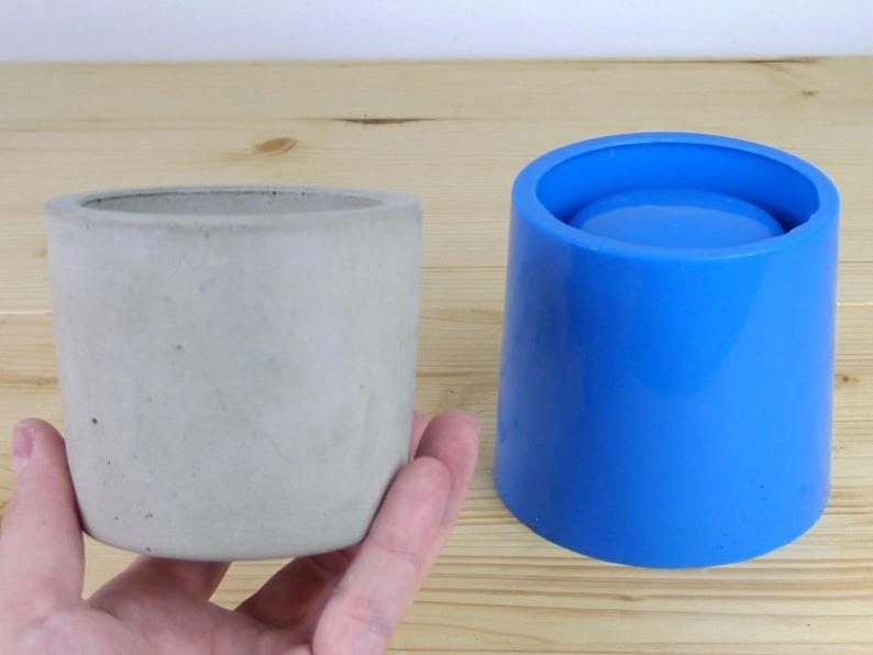 Concrete flower pot mould Silicone concrete mold Round cup mold Silicone mold for concrete planter Candle pot Medium concrete pot mold