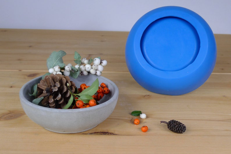 Concrete Tray Mold Silicone Bowl Mold Silicone Round Deep Etsy