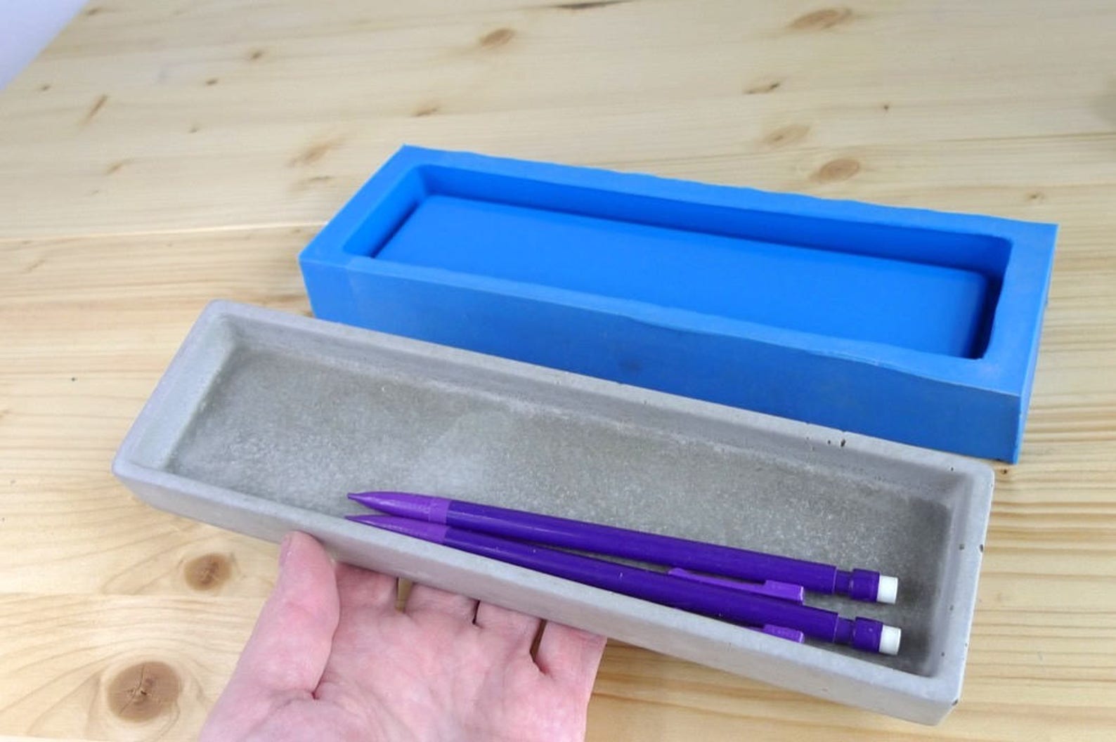 Concrete Tray Mold Rectangular Tray Mold Silicone Desk Tray Etsy