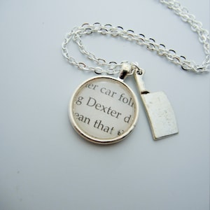 Dexter Morgan Book charm necklace