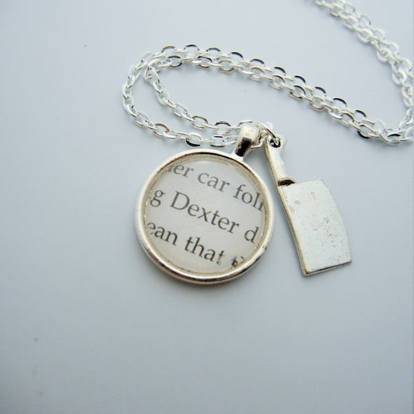 Dexter Morgan Book charm necklace