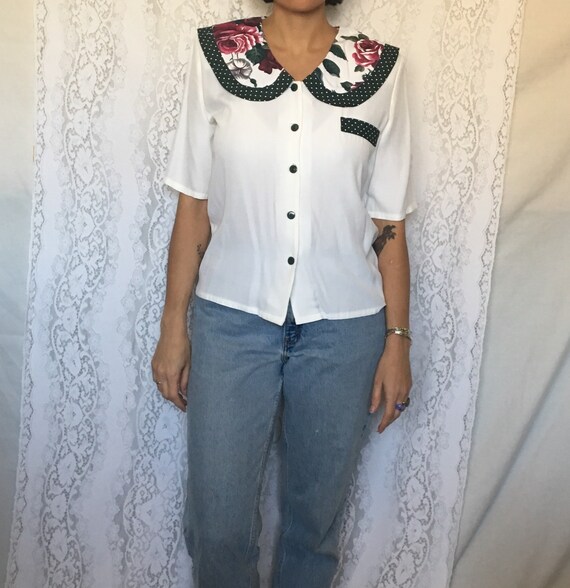 Cottagecore Blouse/vintage 90's Peter 