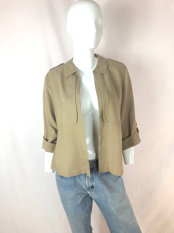 Vintage 90s beige light coat/90s beige cardigan