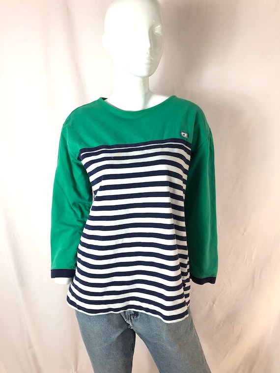 90s Striped Cotton Sweatshirt/blue 