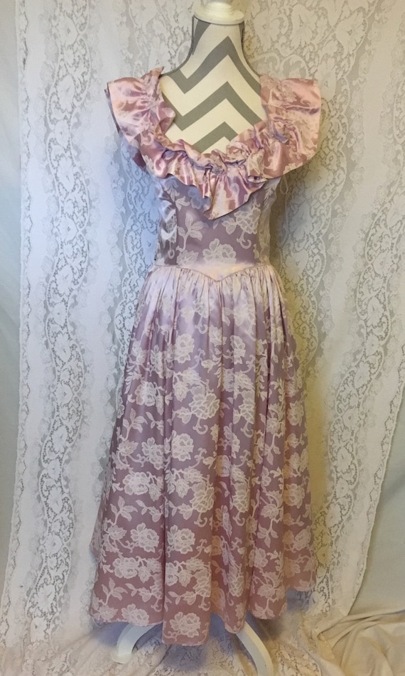 Silky pink dress/ruffled pink dress/pink prom dres