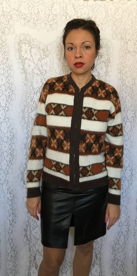 fuzzy zip up sweater