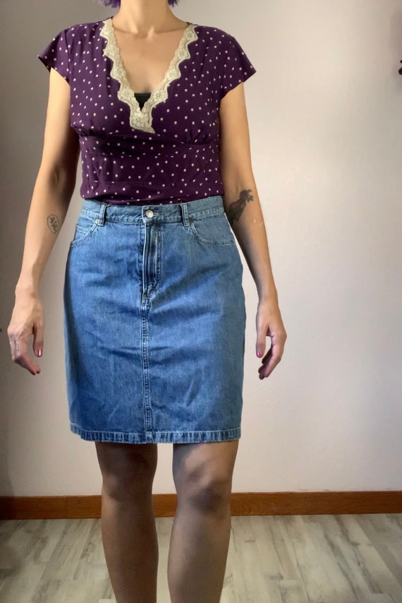 Womens denim skirt size Gem