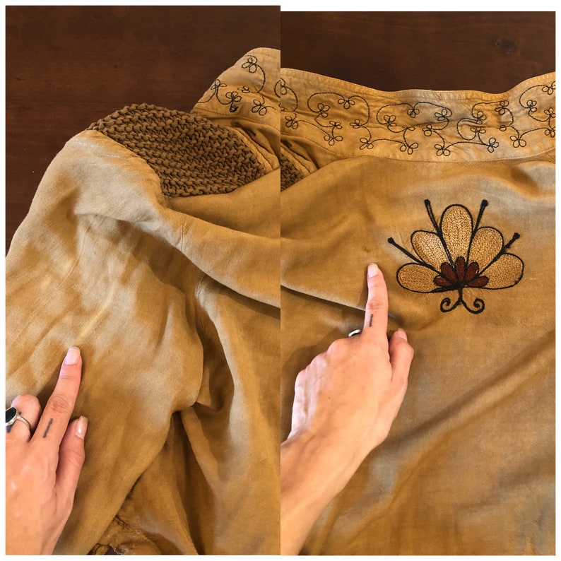 Vintage 90s long brown embroidered hippy dresslong brown boho dress