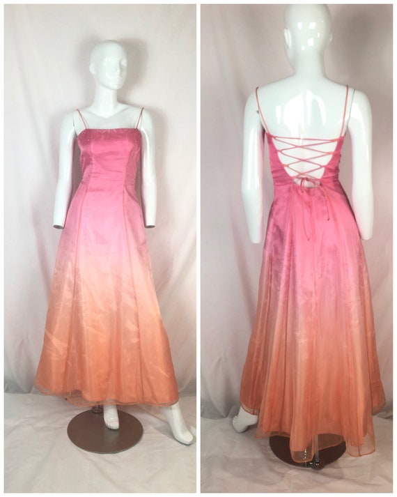 sunset orange prom dresses